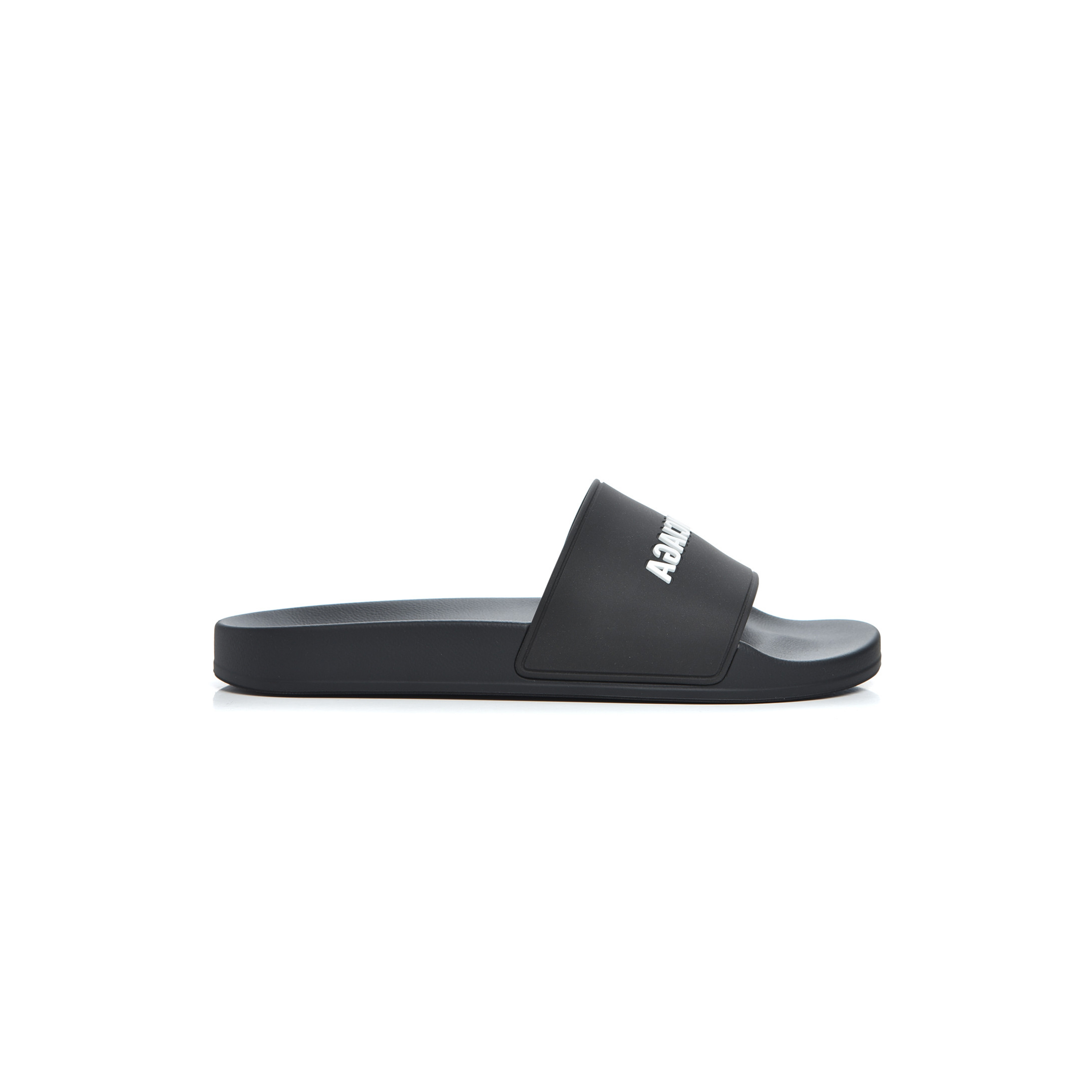 Ba*len*cia*ga pvc logo mens pool slide sandals black